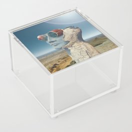 sculpture face strange desert Acrylic Box