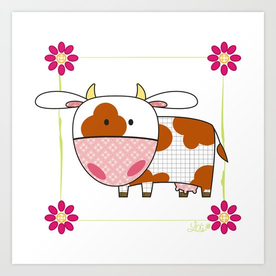 Little cow Art Print