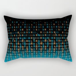 Binary Speed Blue Rectangular Pillow