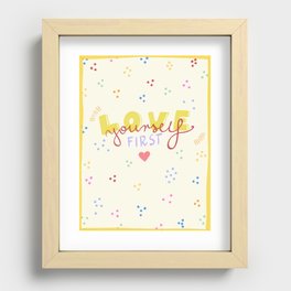 Love yourself first Recessed Framed Print