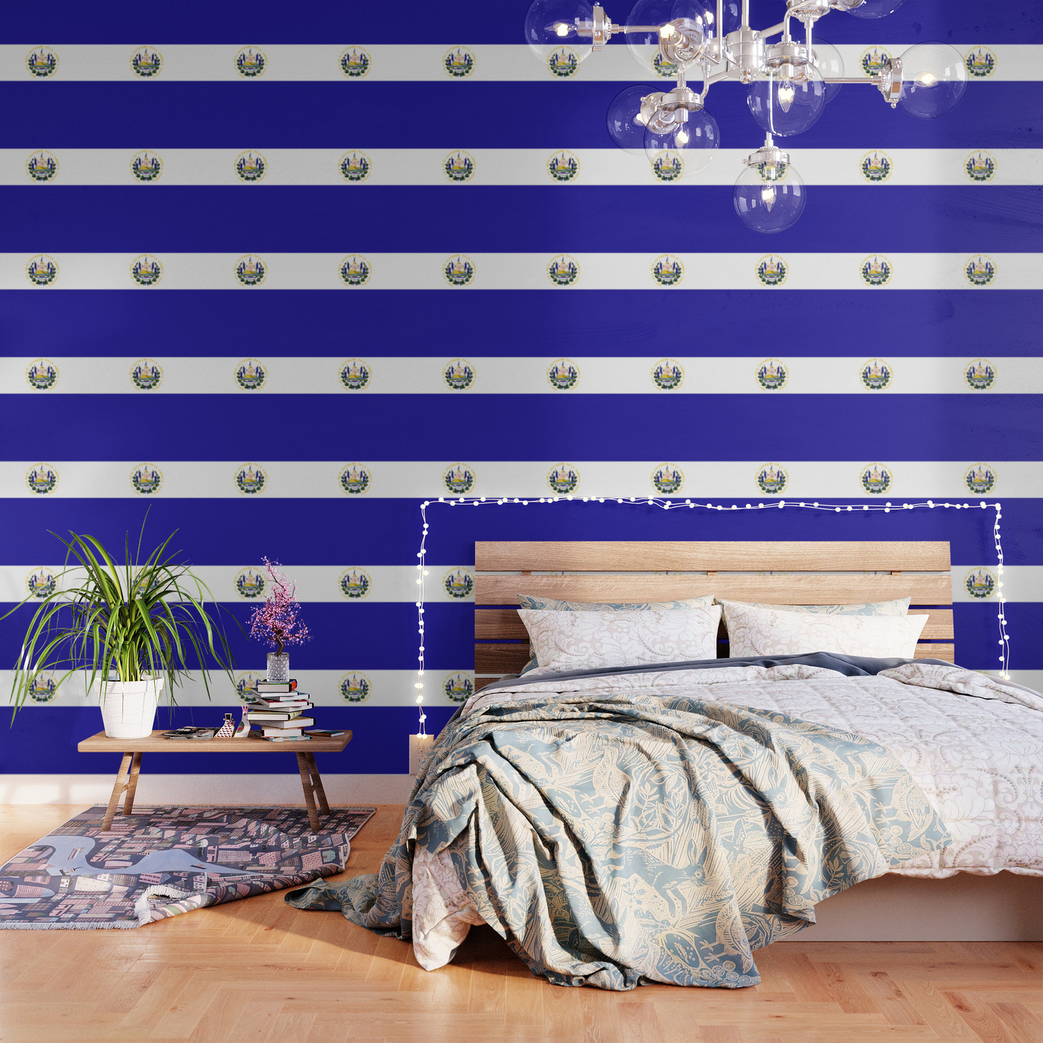 El Salvador Flag Emblem Wallpaper By Textures Society6
