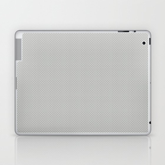 White & Grey Simulated Carbon Fiber Laptop & iPad Skin