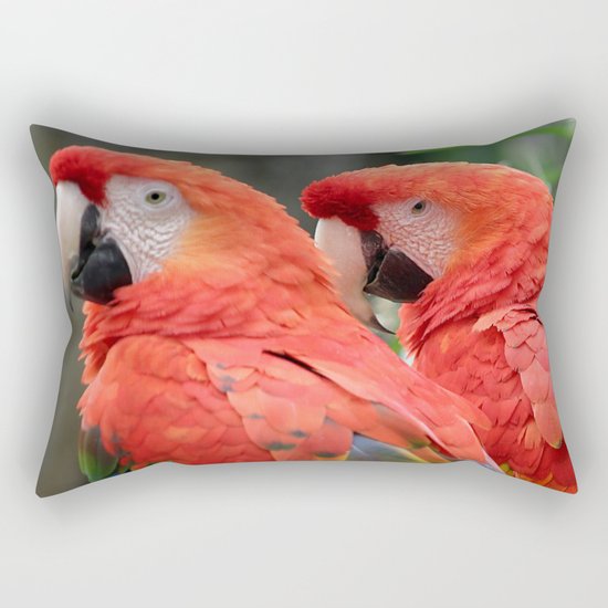 Scarlet Macaw Rectangular Pillow