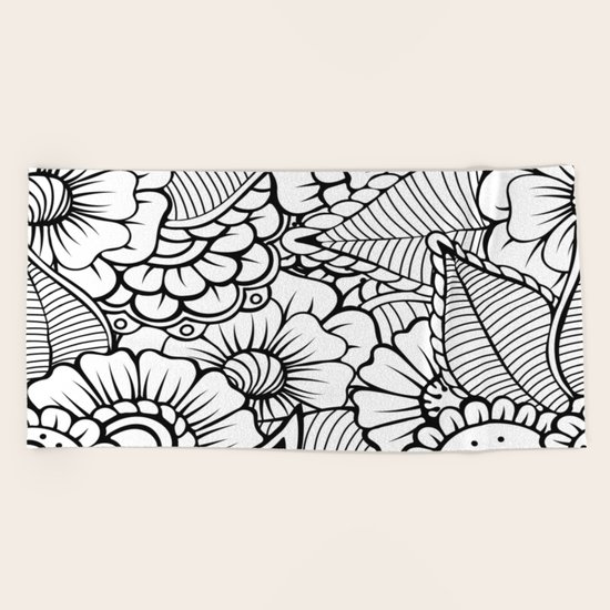 Floral Beach Towel