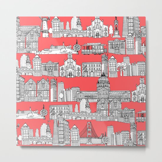 San Francisco coral Metal Print