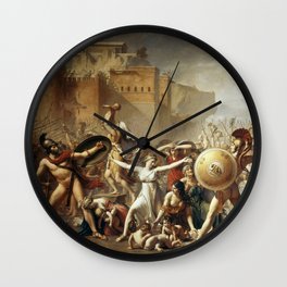 Jacques-Louis David "Sabine women stopped fighting the Romans with Sabines" Wall Clock
