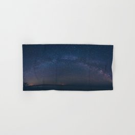 Long Beach, Nova Scotia milky way panorama Hand & Bath Towel