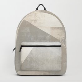 Neutrals Geometric Abstract Backpack