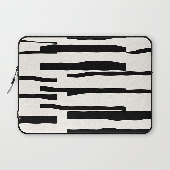 Organic No 13 Black Off White Minimalism Decor Society6 Laptop Sleeve By Menegasabidussi