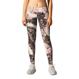 KYOTO - JAPAN. Pink City Map Leggings