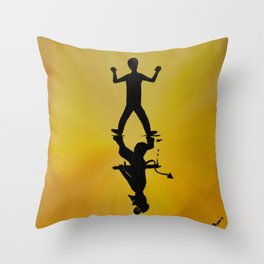 Overcome Your Evil Throw Pillow