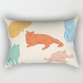 Cattitude - Cat illustration print Rectangular Pillow