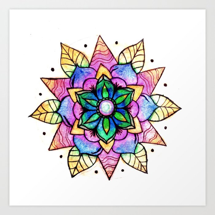 Flower Mandala Art Print