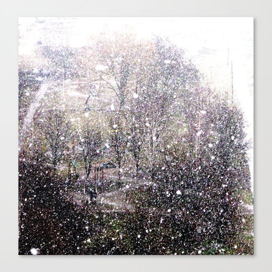 Snow in early fall(1) Canvas Print