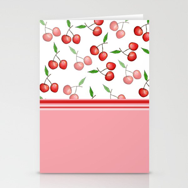 The Fruits: Cherry + Pink Stationery Cards