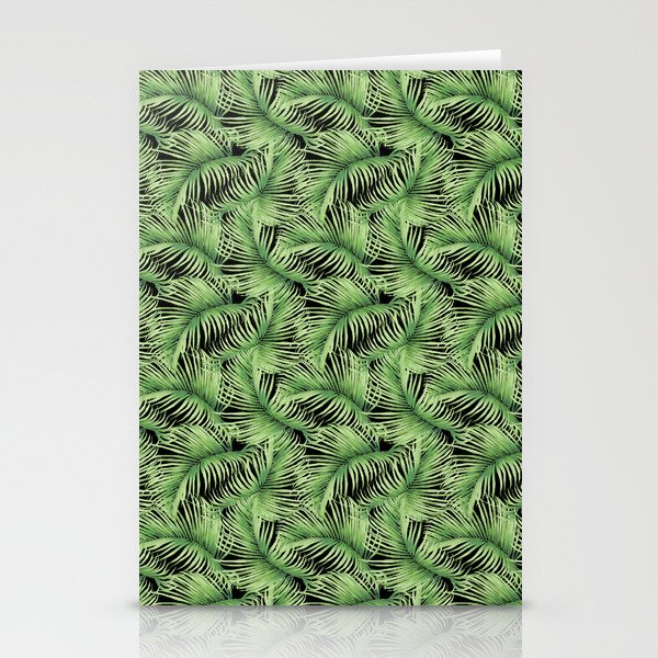 Watercolor Tropical Jungle Palm Leaves Stationery Cards