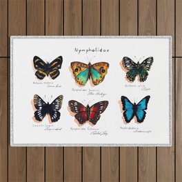 Nymphalidae butterflies Outdoor Rug