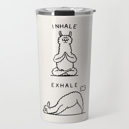 Inhale Exhale Llama Travel Mug