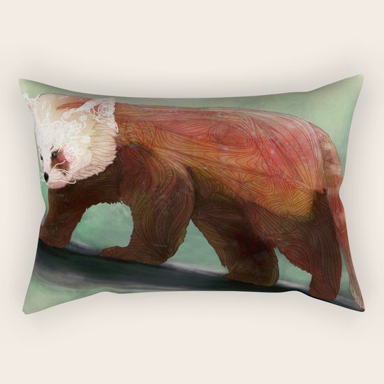 Red Panda Rectangular Pillow