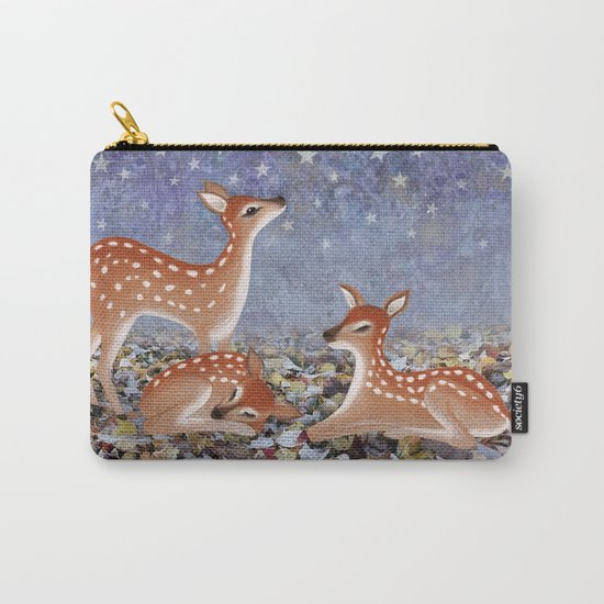 whitetail fawns under the stars Carry-All Pouch