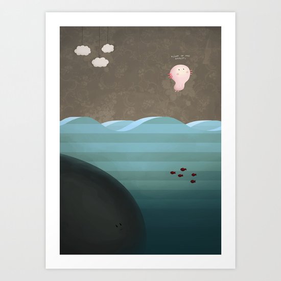 Flight of the Axolotl Art Print
