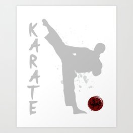 Kick Karate Art Print
