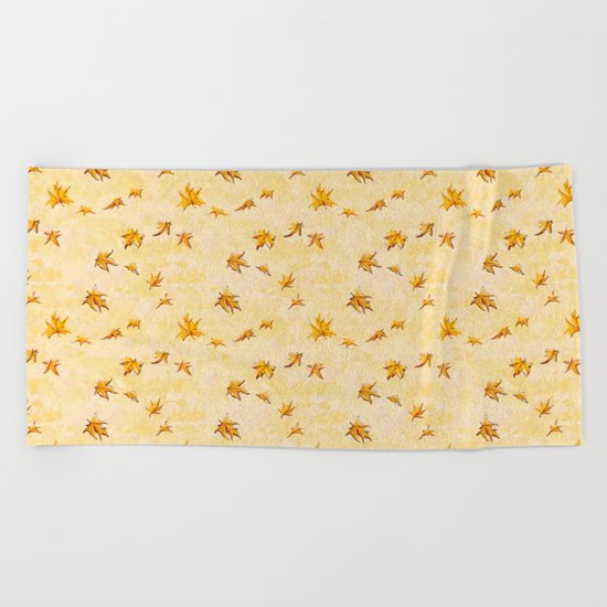 Leaves pattern Beach Towel