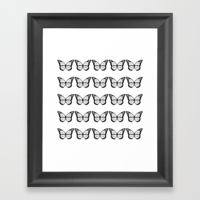 dark butterfly Framed Art Print