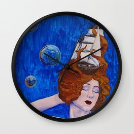 Siren's Song by Mary Bottom Wall Clock