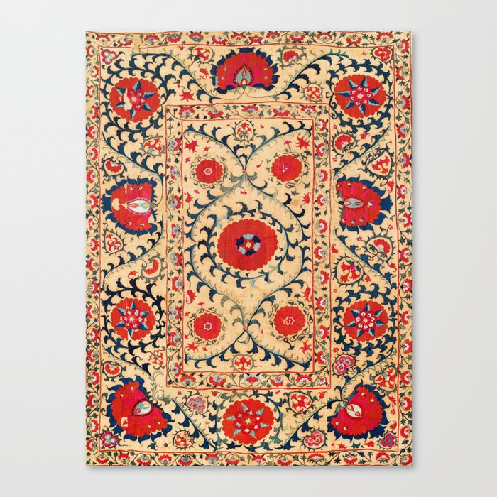 Samarkand Suzani Bokhara Uzbekistan Floral Embroidery Print