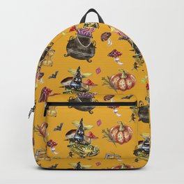Wizard Frog Cottagecore Golden Backpack