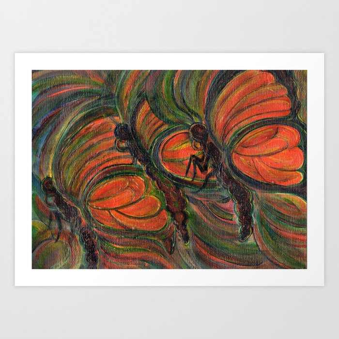 Flying Butterfly Art Print
