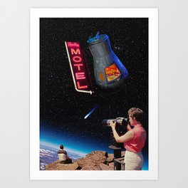 Space motel Art Print