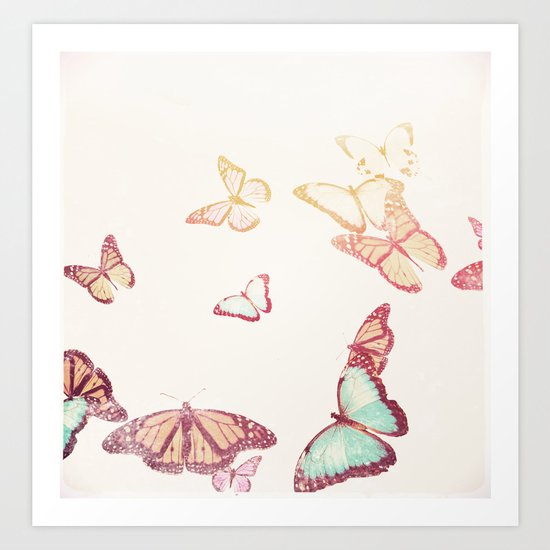 Vintage Butterflies Art Print