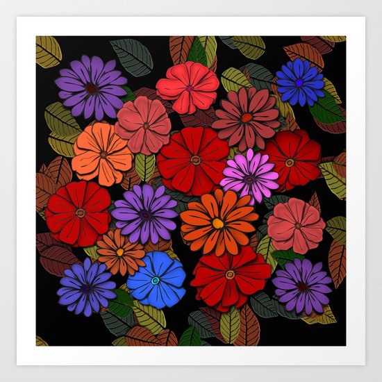 Abstract #393 Flower Power #4 Art Print