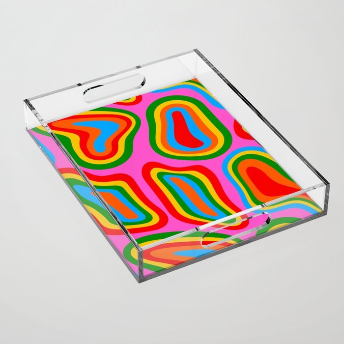 Abstract psychedelic LSD pattern  Acrylic Tray