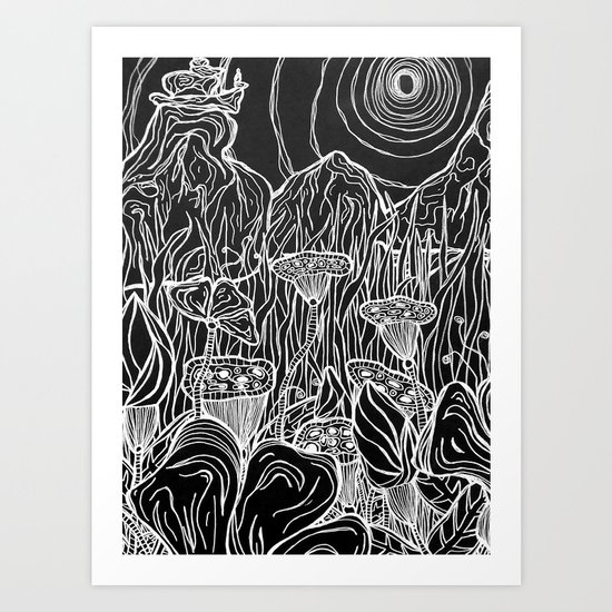 Linear Landscape Art Print