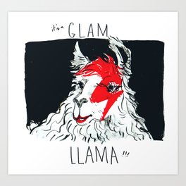 Glam Llama Art Print