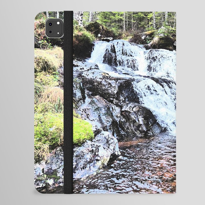 A Scottish Waterfall in I Art and Afterglow iPad Folio Case