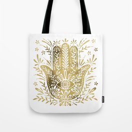 Hamsa Hand – Gold Palette Tote Bag
