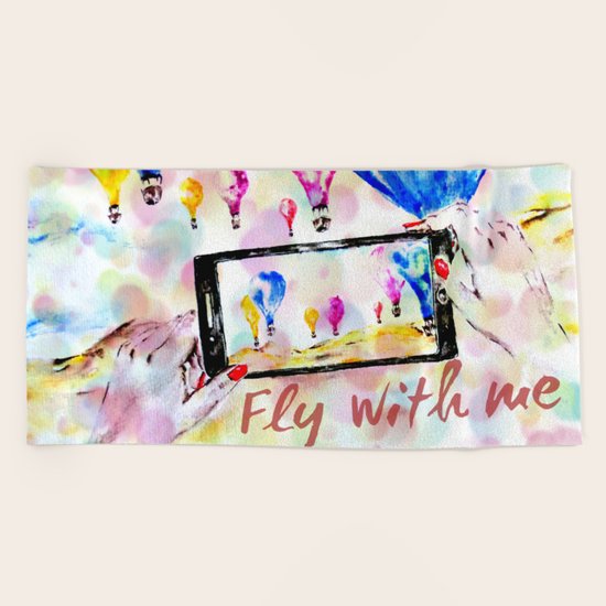 Fly with me Beach Towel