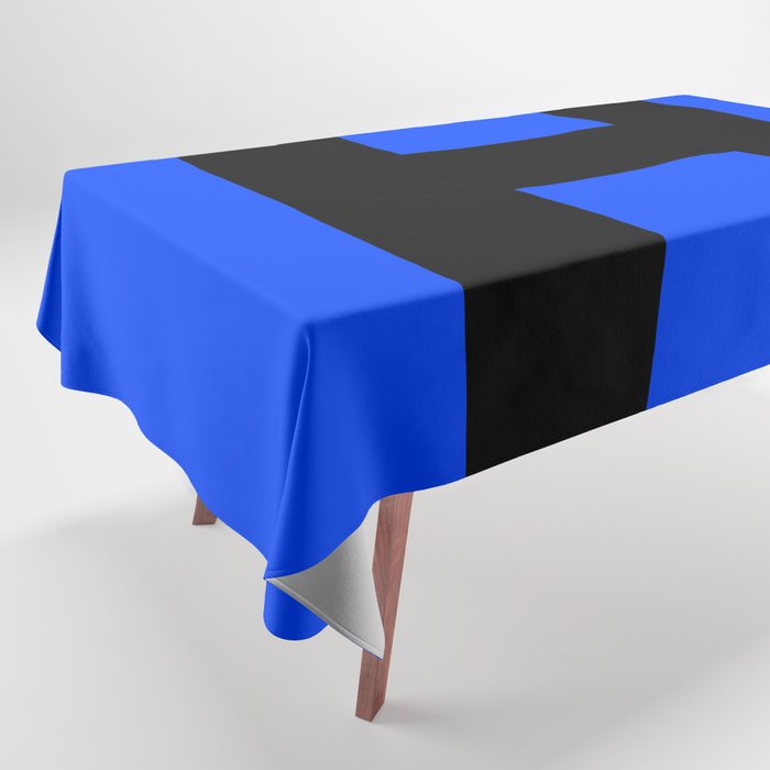 Letter H (Black & Blue) Tablecloth