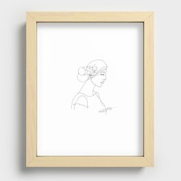 Lady in Contemplation Recessed Framed Print