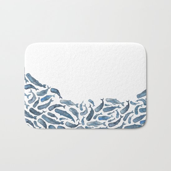 Whale Wave. Bath Mat