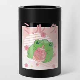 Cottagecore Aesthetic Frog Kawaii Strawberry Milk Can Cooler