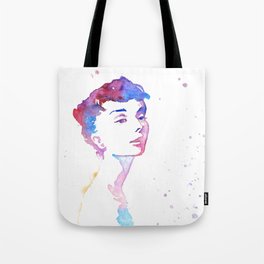 Audrey Hepburn | Watercolor Hand Paint Tote Bag