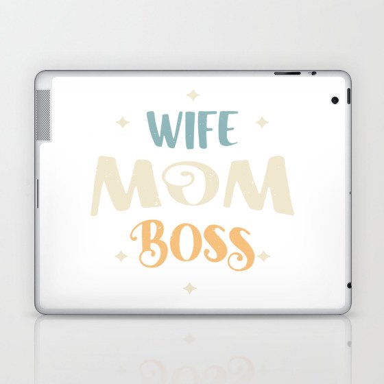 Wife Mom Boss Laptop & iPad Skin