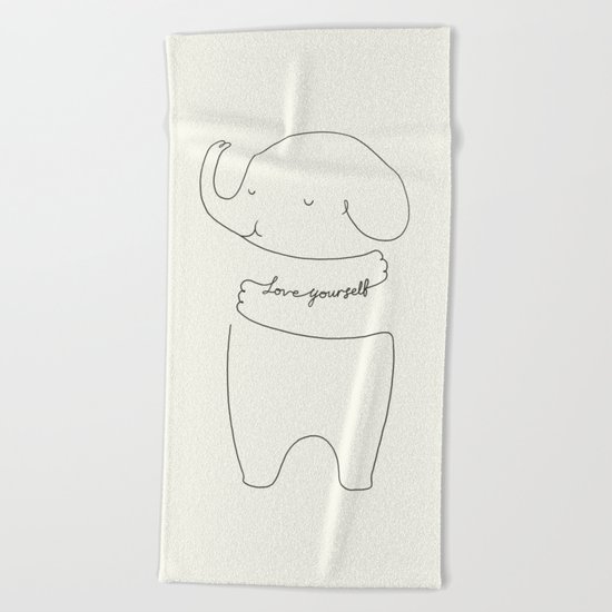 Love Yourself Ele Beach Towel