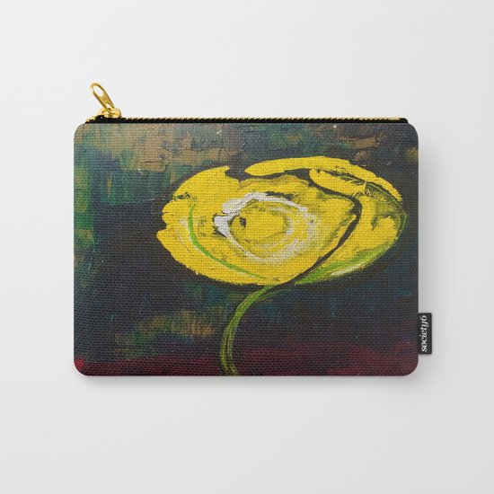 Golden Yellow Rose Acrylic Carry-All Pouch