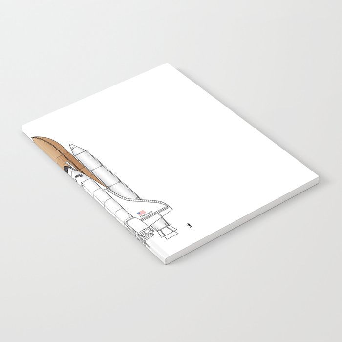 NASA Space Shuttle Blueprint in High Resolution (white)  Notebook